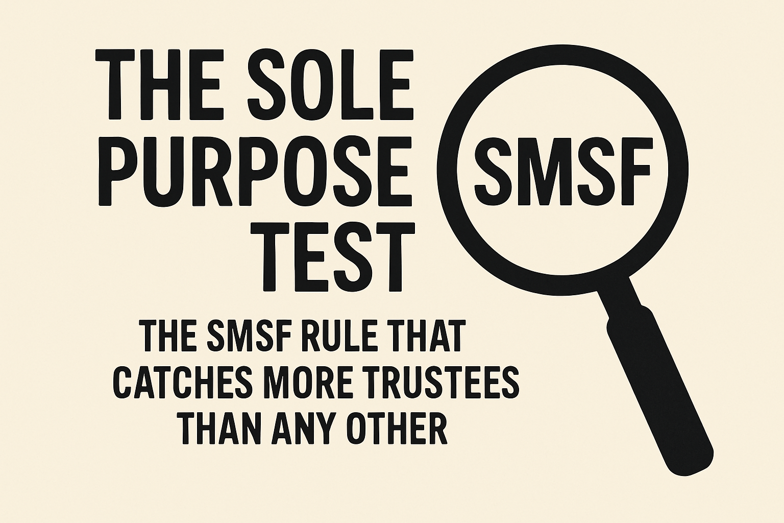 The sole purpose test: the SMSF rule that catches more trustees than any other