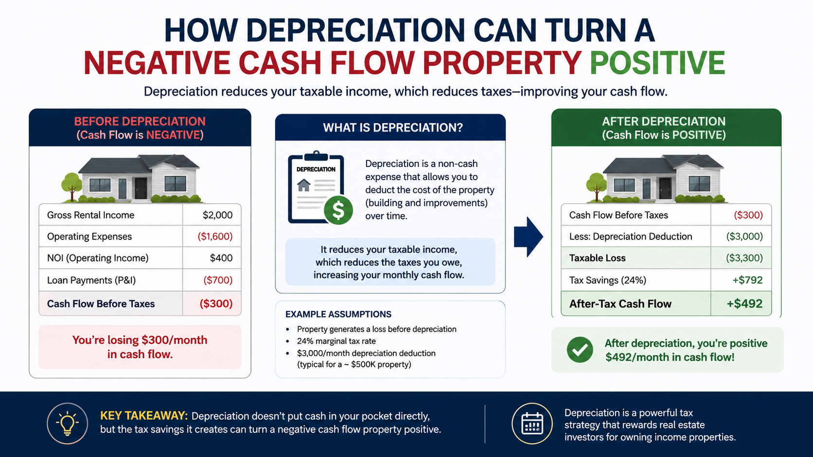 How depreciation can turn a negative cashflow property positive
